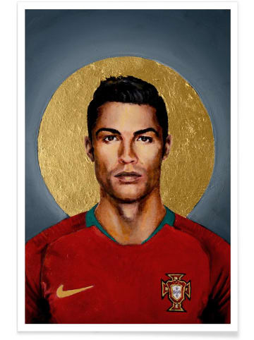 Juniqe Poster "Football Icon - Cristiano Ronaldo" in Bunt