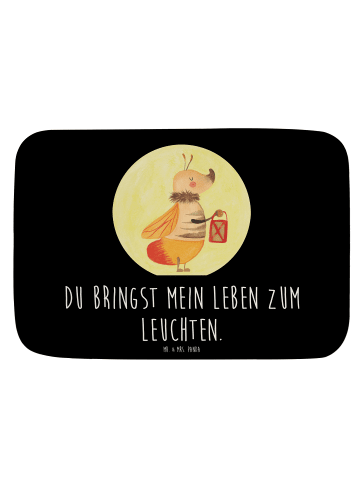 Mr. & Mrs. Panda Badezimmerteppich Glühwürmchen mit Spruch in Schwarz