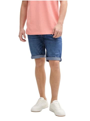 TOM TAILOR Denim Short in used dark stone blue denim