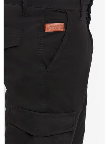 Alessandro Salvarini Hose A. Salvarini Herren Designer Cargohose NEU AS260 in Schwarz