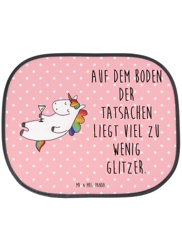 Mr. & Mrs. Panda Sonnenschutz Auto Einhorn Blümchentail mit Spruch in Rot Pastell