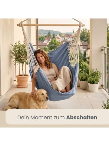 AMANKA XXL Hängesessel 185x130cm bis 150kg - 2 Personen Schwebesessel Hängestuhl Garten