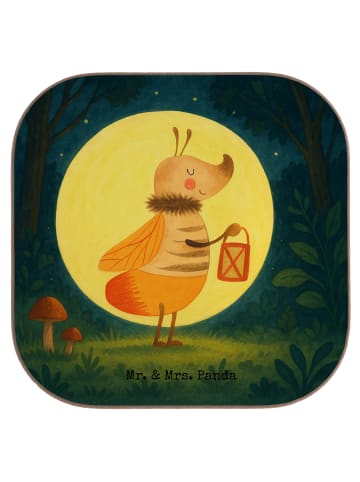 Mr. & Mrs. Panda Tischuntersetzer Glühwürmchen Design ohne Spruch in Weiß