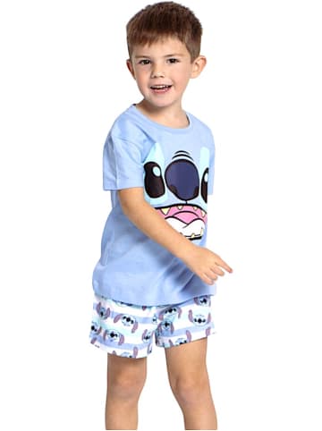 Cerda Schlafanzug kurz Lilo & Stitch in Hellblau