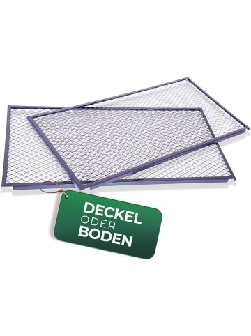 Novatool Novatool Garten-Komposter Deckel oder Boden, Komposter mit erweiterbar in Silber