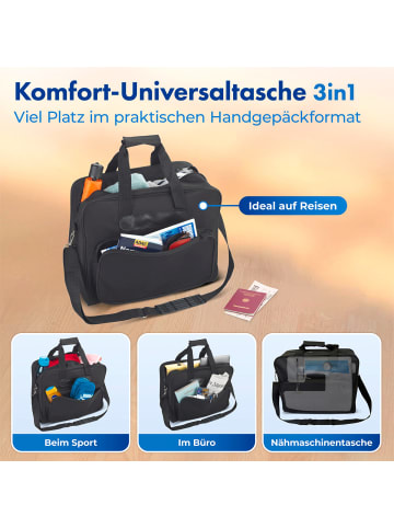 Maximex Nähmaschinentasche schwarz, Komfort-Universaltasche Schwarz in Schwarz