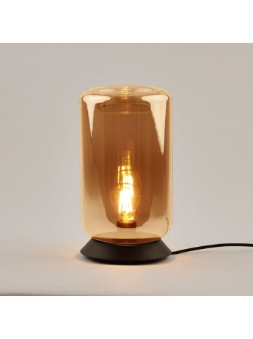 s.LUCE Tischleuchte Cruet E27 Up & Low Glas mit Schalter in Amber