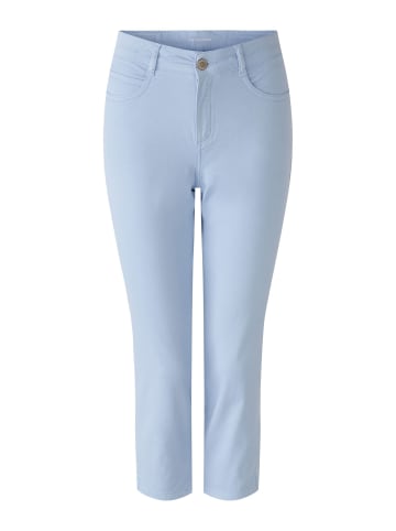 Oui Caprihose slim fit, mid waist in light blue