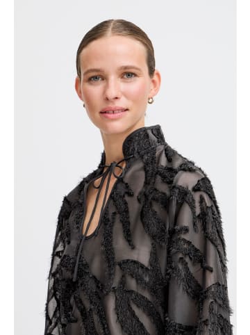 b. young Langarm-Bluse BYHALLIE Oversize fit in Black