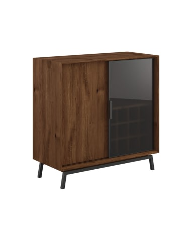 Feldmann-Wohnen Weinregal Modern Loft Eiche Tabak 101 / 45 / 101cm