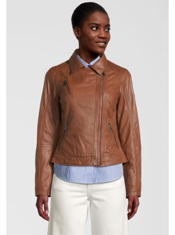 H.I.S Lederjacke mit Reverskragen in D COGNAC