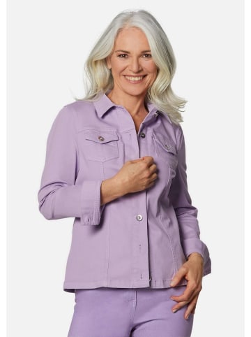 GOLDNER Kurzgröße:  Zeitlose Jeansjacke mit tollen Details in pastelllila