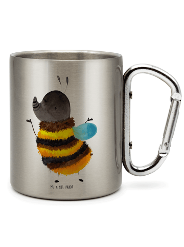Mr. & Mrs. Panda Thermobecher Hummel flauschig ohne Spruch in Silber