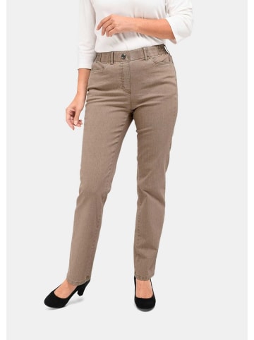 GOLDNER Bequeme Jeansschlupfhose mit Dehnbund in beige