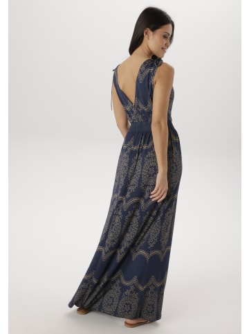 Aniston SELECTED Sommerkleid in marine-camel