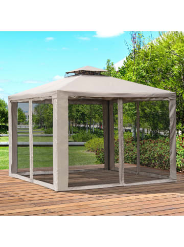 Outsunny Pavillon 294L x 294B x 265H cm Grau