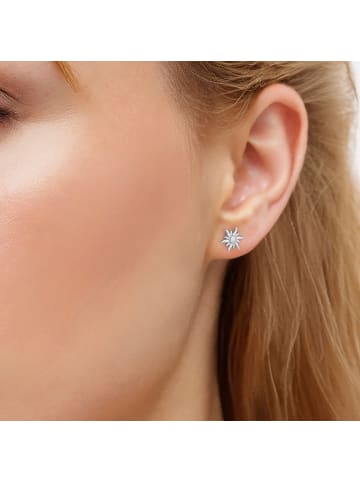 Glanzstücke München Ohrstecker Sonne aus Sterling Silber in silber