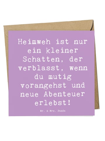 Mr. & Mrs. Panda Deluxe Karte Spruch Heimweh überwinden Abenteue... in Lavendeltraum