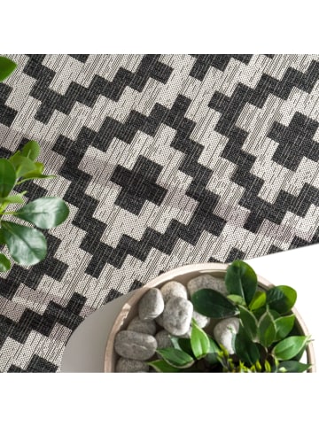 KADIMA DESIGN Teppich Kurzflor Rauten Wohnzimmer in Schwarz