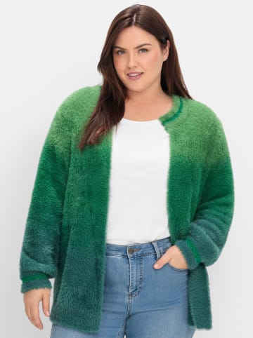 sheego by Joe Browns Strickjacke in grün-blau