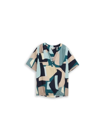 Tom Tailor Halbarmbluse in abstract stripe print