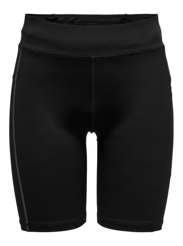 Only Play Kurze Capri Sport Leggings Stretch Fitness Hose Shorts ONPPERFORM in Schwarz