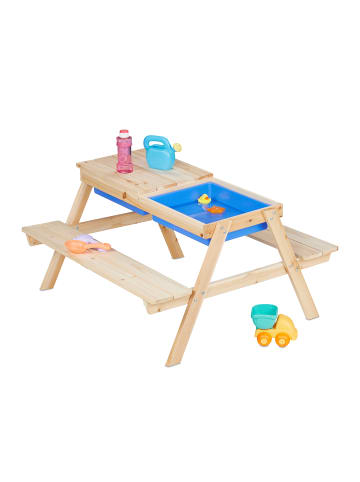 relaxdays Kindersitzgruppe in Natur - (B)89 x (H)50 x (T)86 cm
