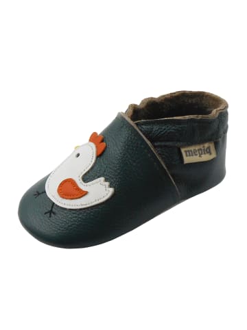 Mepiq Baby Leder-Krabbelschuhe "Küken" in Türkis