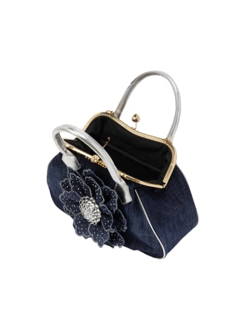 gaya Women Handbag in Silver Denim