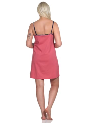 NORMANN Spaghetti Träger Nachthemd Schmetterling - 79593 in rot