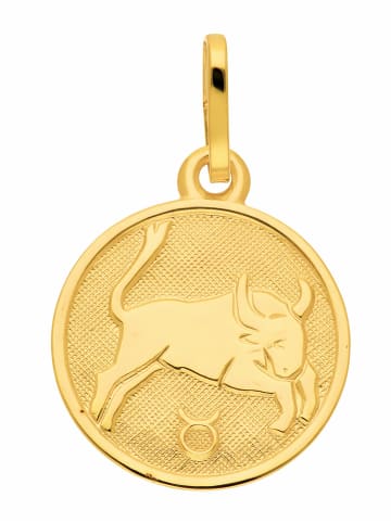 Adeliás 333 Gold Sternzeichen Anhänger Stier Ø 11,8 mm in gold