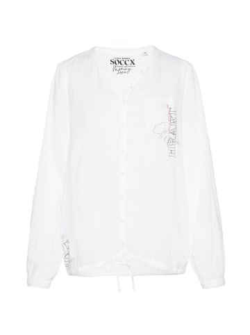 soccx Bluse 'Memory Lane' in weiß