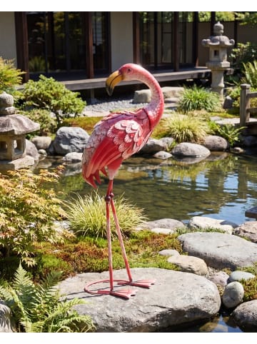 Beliani Gartenfigur PALAWAN in Rosa - (W) 20 x (H) 58 x (L) 17 cm