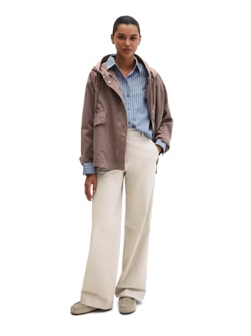 Marc O'Polo Cape-Jacke mit Kapuze relaxed garment-dyed in Chalky Brown