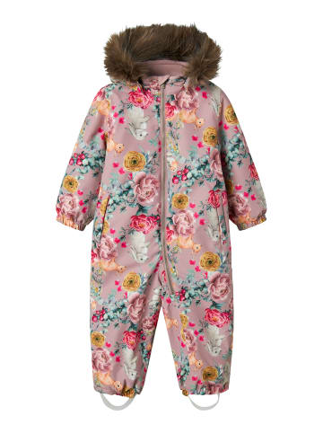 name it Schneeanzug NMFSNOW10 SUIT AOP FO in woodrose
