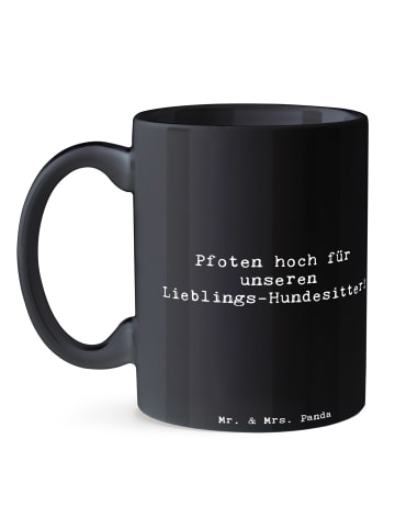 Mr. & Mrs. Panda Kaffeetasse Spruch Lieblings-Hundesitter mit Sp... in Schwarz
