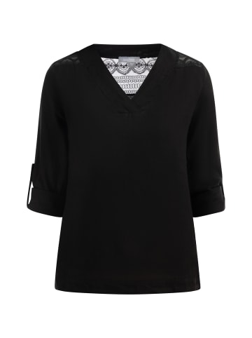 Usha Damen Blusenshirt Mit Spitze in Schwarz