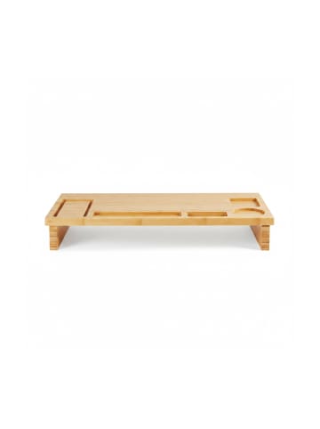relaxdays Monitorständer in Natur - (B)60x (H)9 x (T)30 cm