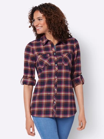 WITT WEIDEN Flanellbluse in marine-erika-kariert