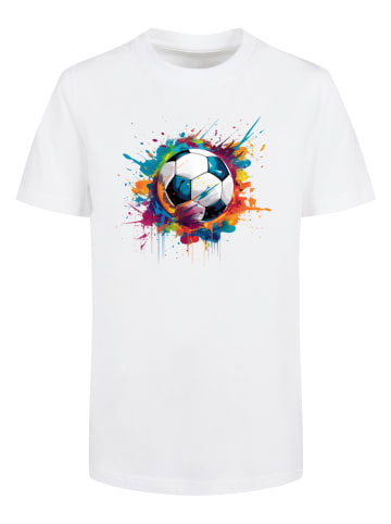 F4NT4STIC T-Shirt Fußball Bunt Splash in weiß