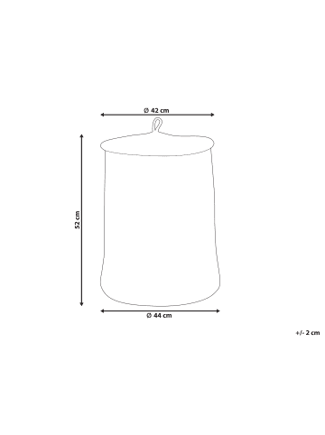 Beliani Korb SILOPI in Weiß - (W) 44 x (H) 52 x (L) 44 cm