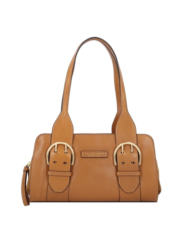 The Bridge Elena Schultertasche Leder 30 cm in cognac