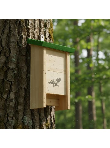 relaxdays 2 x Fledermauskasten in Natur/ Grün