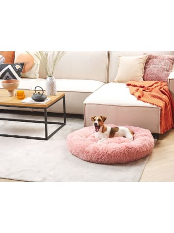 Beliani Tierbett KULU in Rosa - (W) 80 x (H) 20 x (L) 80 cm