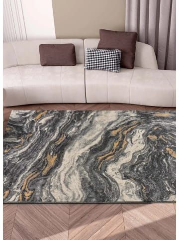 Atticgo Kurzflor-Teppich MARMOL ONDA in grau