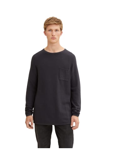 TOM TAILOR Denim Strickpullover in coal grey