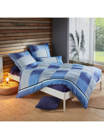 Erwin Müller Mako-Single-Jersey Kissenbezug in blau