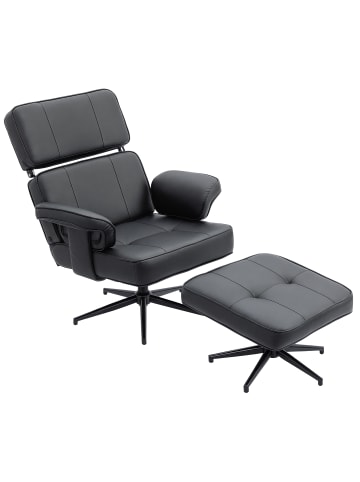 HOMCOM Relaxsessel-91L x 79B x 89H cm-Schwarz