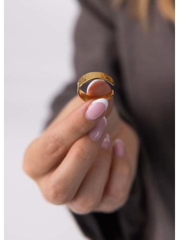 PURELEI Ring Big Shiny Adjustable Gold