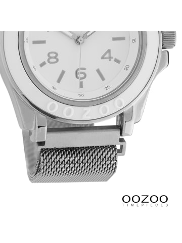 Oozoo Analog-Armbanduhr Oozoo Timepieces silber groß (ca. 44mm)